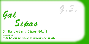 gal sipos business card